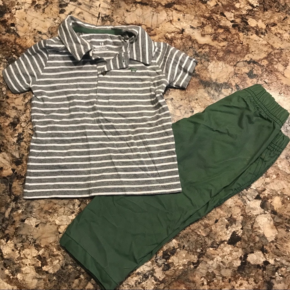 Carters polo with matching pants